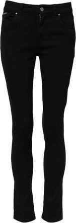 Dolce & Gabbana Womens Black Cotton Skinny Mid Waist Denim Jeans Elastane Clothing