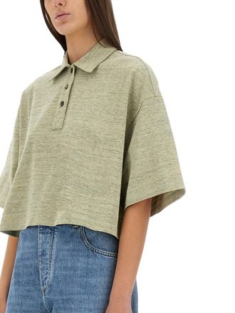 Bottega Veneta Piqu&eacute; Cotton Polo Shirt - Beige