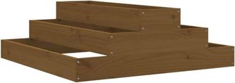 vidaXL Vidaxl - Jardinera De Madera Maciza De Pino Marr&oacute;n Miel 80x80x27 Cm