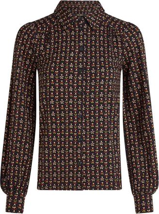 King Louie Dames, Blouses & Shirts, Zwart, Maat: L