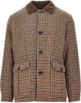 Caruso Giacca Dalila imbottita in Harris Tweed Man 48