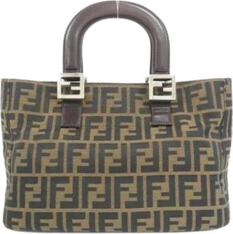 Fendi Pre-owned Vintage Canvas Handbag - Dames - Vintage Handtas - Bruin - ONE Size - Vintage