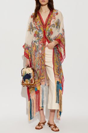 Etro Dress With Fringes, Womens, Multicolour
