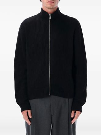 Berner Kühl Drained ribbed zip-up cardigan - Black