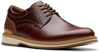 Clarks Monahan Plain Toe Oxford in Mahogany Combi at Nordstrom Rack, Size 11.5