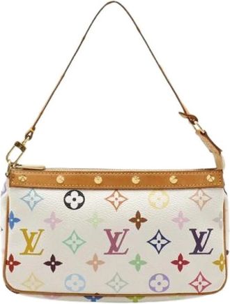 Louis Vuitton Pre-owned Monogram Pochette Accessoire - Dames - Vintage Schoudertas - Wit - ONE Size - Vintage