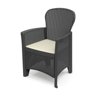 Progarden Silla Imitacion Rattan. Color: Antracita 60x58x89cm Modelo: Folia