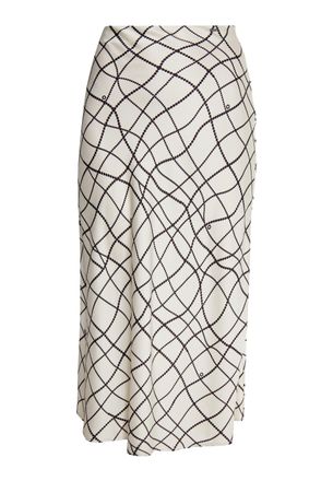 Dreimaster Dreimaster midirok Dames wol wit zwart