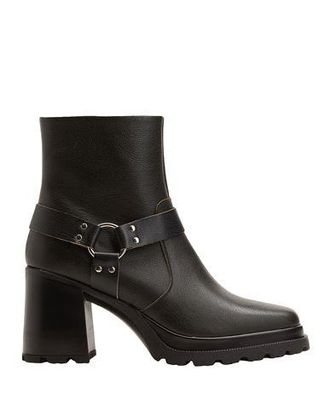 8 by YOOX LEATHER BUCKLE-DETAIL ANKLE BOOT