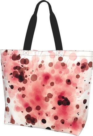 Generic Dots Shopping Bag Reusable Carry Bag Large Capacity Shoulder Bags For Yoga Picnic College