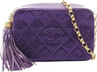 Chanel Pre-owned Matelasse Fabric Schoudertas - Dames - Vintage Schoudertas - Paars - ONE Size - Vintage