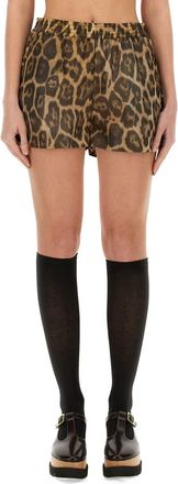 Stella McCartney Shorts With Animal Pattern