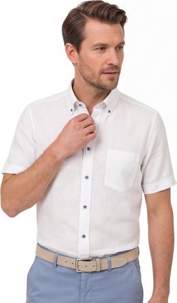 Casamoda Wit Casa Moda Overhemd Casual Fit linnen korte mouw