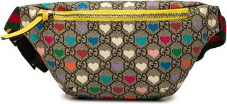 Gucci Beige Multi-Color Pvc Leather Fanny Pack (Pre-Owned)