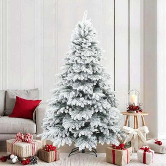 vidaXL &Aacute;rbol De Navidad Artificial Plegable Cubierto De Nieve 210 Cm