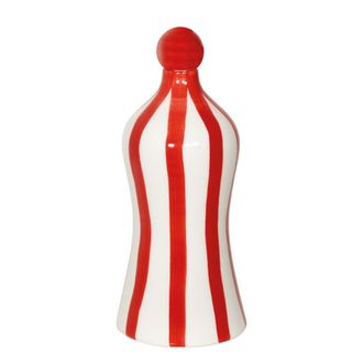 Zafferano Lido - botella de cer&aacute;mica de zafferano con rayas rojas