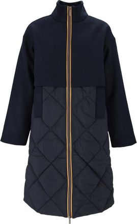 K-Way Mindy Wool Nylon Warm 3/4 - Dames - Parka Jassen - Blauw - S - Nylon - Jassen