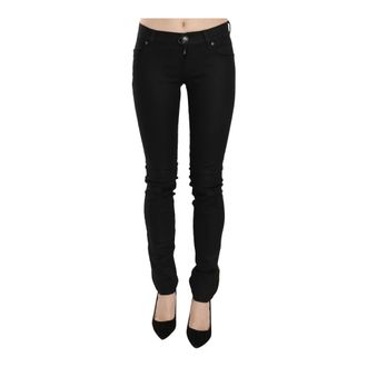 Plein Sud Skinny Jeans, female, Black, Size: 3XS Mid Waist Skinny Denim Jeans