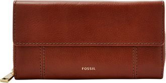 Fossil Womens Jori Leather RFID Flap Clutch