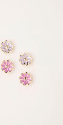 Fat Face FatFace Purple 2 Pairs of Flower Studs