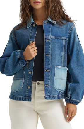 Lee Patched Denim Chore Jacket in Storming Out at Nordstrom, Size X-Large