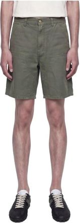 Carhartt Work in Progress Double Knee Short - Heren - Korte Broeken - Groen - W33 - Katoen - Korte Broeken