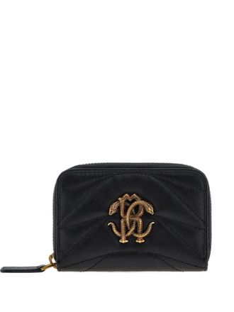 Roberto Cavalli quilted wallet - women - Calf Leather/Viscose - One Size - 05051 BLACK