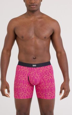 Saxx Vibe Xtra Soft Comfort Boxer Briefs in Flamingo Ink-Fuchsia at Nordstrom, Size Xx-Large