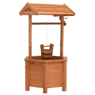 vidaXL Jardinera En Forma De Pozo Madera De Abeto 40x40x84 Cm Vidaxl