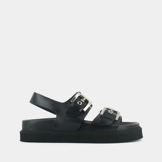 Jonak Leren sandalen, dikke zool