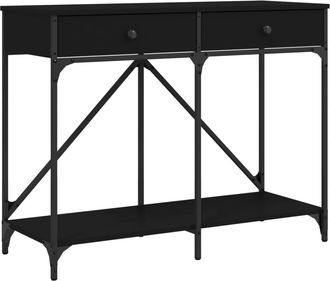 vidaXL Mesa Consola Madera De Ingenier&iacute;a Negra 100x39x78,5 Cm Vidaxl