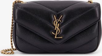 Saint Laurent Borsa a spalla Loulou Mini in pelle con impunture Chevron - SAINT LAURENT - gender_Woman