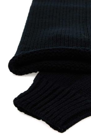 Dries Van Noten Mens Wool Knit Cuffs Arm Gloves Black