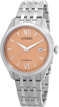 Citizen Mechanical Automatic Orange Dial Mens Watch NJ0240-55X