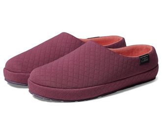 L.L.Bean Quilted Slipper Scuff Womens Shoes Dark Plum Rose : 10 B - Medium, Textile