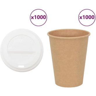 vidaXL Vasos De Caf&eacute; De Papel Con Tapa 1000 Uds 12oz 300ml Vidaxl
