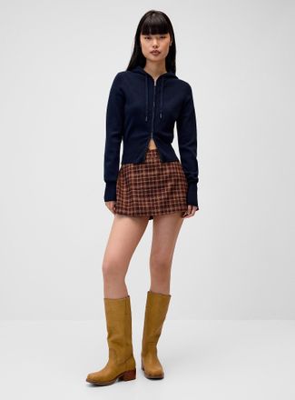Twik Womens Checkered wraparound skort