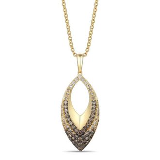 Le Vian Ladies Chocolate Ombre Stiletto Necklaces set in 14K Honey Gold