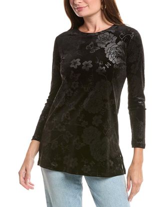 Johnny Was Petite Embossed Stretch Velvet Tunic