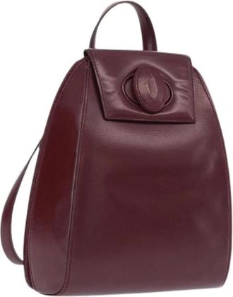 Cartier Pre-owned Vintage Rugzak - Dames - Vintage Rugzakken - Rood - ONE Size - Leer - Vintage