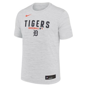 Nike Detroit Tigers Authentic Collection Nike Mens Dri-FIT MLB T-Shirt in White | 02ER10ADG-RMG