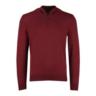HUGO BOSS Truien & Vesten, Heren, Rood, 3Xl, Wol, Ebenji Zip-Neck Sweater