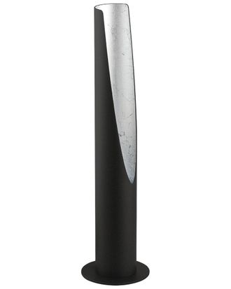 Eglo Eglo Barbotto 1 Light Table Lamp With Matte Black & Silver Finish