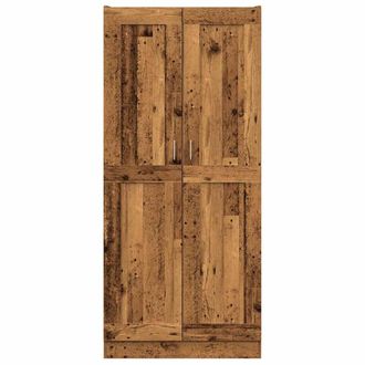 Berkfield Home Highboard Old Wood 82.5x30.5x185 cm Engineered Wood in Brown