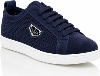 Philipp Plein Perforated Suede Low-Top Sneakers Men in Darkblue at Nordstrom, Size 45