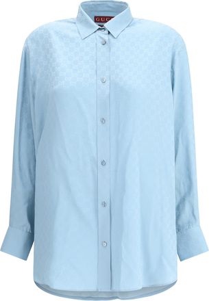 Gucci Gg Supreme Print Silk Shirt