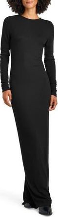 Splendid Isabella Shimmer Long Sleeve Maxi Dress in Black at Nordstrom Rack, Size X-Large