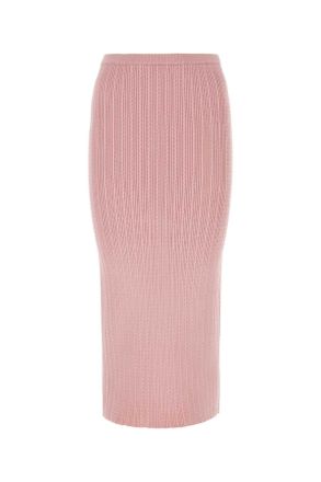 Alessandra Rich Pink Stretch Cotton Blend Skirt