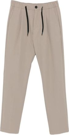 Herno Geplooide trekkoordbroek beige - Heren - Chinos - Beige - S - Broeken