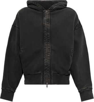 Entire studios Thermal Hood - unisex - Vesten met rits - Zwart - S - Katoen - Hoodies & sweatvesten